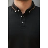 MARSiLYAN- Erkek Düğmeli Yaka Waffle Kumaş Kısa Kollu Tişört