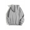 MARSiLYAN- Erkek Düz Kapüşonlu Sweat - Boyalı Gri