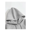 MARSiLYAN- Erkek Düz Kapüşonlu Sweat - Boyalı Gri