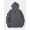 MARSiLYAN- Erkek Düz Kapüşonlu Sweat - Füme
