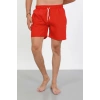 MARSiLYAN- Erkek Fermuarlı Cepli Deniz Şortu Kırmızı
