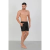 MARSiLYAN- Erkek Fermuarlı Cepli Deniz Şortu Siyah