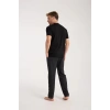 MARSiLYAN- Erkek Füme Düğmeli Yaka Kısa Kol Pijama Takımı