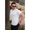 MARSiLYAN- Erkek Hakim Yaka Dokuma Pamuklu Kumaş Kısa Kollu Tshirt