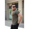 MARSiLYAN- Erkek Ince çizgi Dokulu Kısa Kollu Tişört