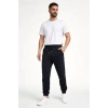 MARSiLYAN- Erkek Jogger Eşofman Altı Rahat Kalıp, Cepli, Lastikli Paça, Günlük Spor Pantolon - Siyah