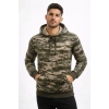 MARSiLYAN- Erkek Kamuflaj Desenli 2 İplik 4 Mevsim Kapüşonlu Kanguru Cepli Hoodie Sweatshirt - Kamuflaj