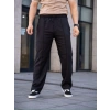 MARSiLYAN- Erkek Keten Cepli Çıma Dikişli Jogger Buggy Pantalon Rahat Kalıp - Siyah
