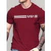 MARSiLYAN- Erkek Kısa Kollu Nasa Baskı Basic Erkek T-shirt