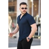 MARSiLYAN- Erkek Kısa Kollu örme Kumaş Pamuklu Gömlek