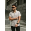 MARSiLYAN- Erkek Kısa Kollu örme Kumaş Pamuklu Gömlek