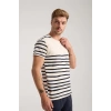 MARSiLYAN- Erkek Krem Sıfır Yaka Kısa Kol Şortlu Pijama Takımı