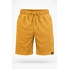 MARSiLYAN- Erkek Otoban Dokuma Şort Beli Lastikli Bağcıklı, Cepli, Rahat Kesim Günlük Yazlık Şort - Hardal