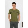 MARSiLYAN- Erkek Pamuk Kısa Kol Pijama Takım Haki