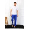 MARSiLYAN- Erkek Pamuk Saks Tek Alt Pijama
