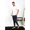 MARSiLYAN- Erkek Pamuk Tek Alt Pijama Lacivert