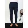 MARSiLYAN- Erkek Pamuk Tek Alt Pijama Lacivert