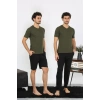 MARSiLYAN- Erkek Penye Haki 3lü Pijama Takımı