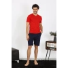 MARSiLYAN- Erkek Penye Kırmızı 3lü Pijama Takımı