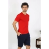 MARSiLYAN- Erkek Penye Kırmızı 3lü Pijama Takımı