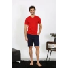 MARSiLYAN- Erkek Penye Kırmızı 3lü Pijama Takımı