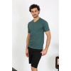 MARSiLYAN- Erkek Penye Petrol Rengi 3lü Pijama Takımı