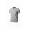 MARSiLYAN- Erkek Pike Kumaş Düğmeli Yaka Regular Fit Günlük Kısa Kol Tişört T-shirt - Gri