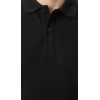 MARSiLYAN- Erkek Pike Kumaş Düğmeli Yaka Regular Fit Günlük Kısa Kol Tişört T-shirt - Siyah