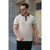 MARSiLYAN- Erkek Renkli Yaka Kısa Kollu Tişört