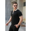 MARSiLYAN- Erkek Renkli Yaka Kısa Kollu Tişört