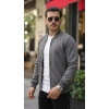MARSiLYAN- Erkek Scuba Süet Kumaş Bomber Hırka