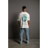 MARSiLYAN- Erkek Sırt Baskılı T-shirt - Beyaz