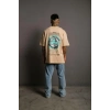 MARSiLYAN- Erkek Sırt Baskılı T-shirt - Bej