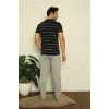 MARSiLYAN- Erkek Siyah 3lü Pijama Takım