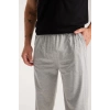 MARSiLYAN- Erkek Siyah Düğmeli Yaka Kısa Kol Pijama Takımı