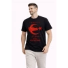 MARSiLYAN- Erkek TÜRKİYE Ay Yıldız Baskılı Taraftar Forma T-Shirt - Siyah