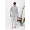 MARSiLYAN- Erkek Uzun Kol Penye Gri Pijama Takımı