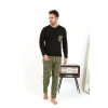 MARSiLYAN- Erkek Uzun Kol Penye Siyah Pijama Takımı