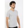 MARSiLYAN- Erkek V Yaka Gri Penye Atlet
