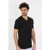 MARSiLYAN- Erkek V Yaka Siyah Penye Atlet