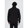 MARSiLYAN- Erkek Yarım Fermuarlı Baskılı Sweat - Siyah