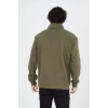 MARSiLYAN- Erkek Yarım Fermuarlı Baskılı Sweat - Yeşil