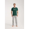 MARSiLYAN- Erkek Yeşil Kısa Kol Pijama Takımı
