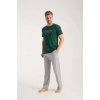 MARSiLYAN- Erkek Yeşil Kısa Kol Pijama Takımı