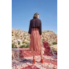 MARSiLYAN-  Etnik Desenli Saten Etek Takımı