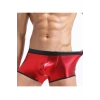 MARSiLYAN-  Fantezi Deri Görünümlü Kırmızı Erkek Boxer Tanga TG274506