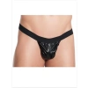 MARSiLYAN-  Fantezi Siyah Lame Seksi Erkek String - Tanga TG274589
