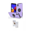 MARSİLYAN™- Galaxy A01 Core Kılıf Odak Form Prime - Siyah Seramik Nano Ekran Koruyucu