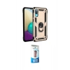 MARSİLYAN™- Galaxy A02 Kılıf Ahenk Klasik Koleksiyonu - Siyah 5D Eko Cam Ekran Koruyucu