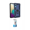 MARSİLYAN™- Galaxy A02 Kılıf Ahenk Klasik Koleksiyonu - Siyah 5D Eko Cam Ekran Koruyucu